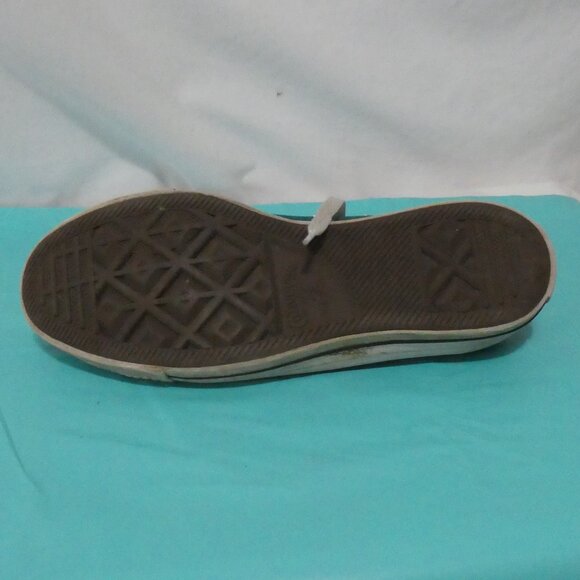 CONVERSE ALL STAR | men 5.5 - women 7.5 | Unisex Green and White Lace Up Sneaker - Picture 6 of 11